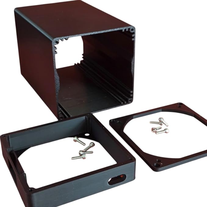 Hex Modern Case Compatible with Bitaxe Hex Miner - 80 mm Fan-Compatible Enclosure with Mounting Screws - Noise-Reducing High-Performance Thermal Case 3D Printed in Canada