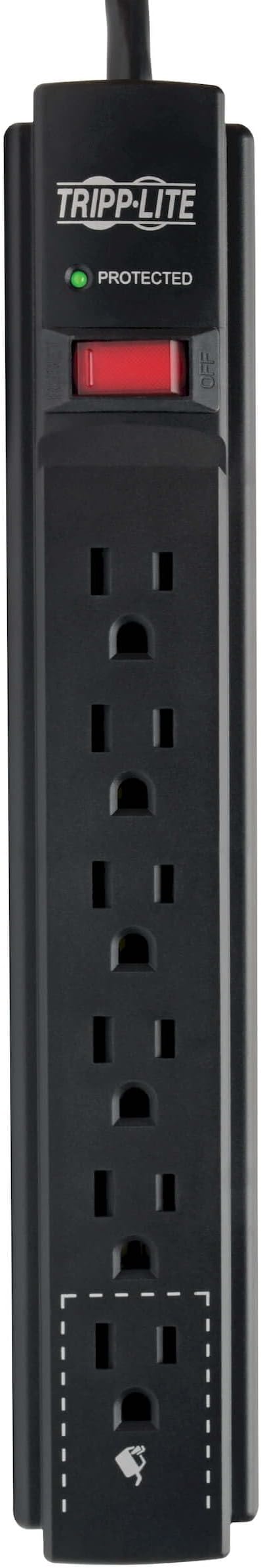 Tripp Lite Protect It! 6-Outlet Surge Protector w/ 15ft Cord, 790 Joules - Black