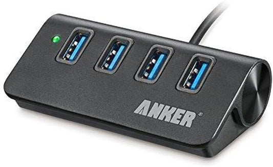 Anker 4-Port USB A hub Unibody Aluminum Portable Data Hub with 2ft USB 3.0 Cable,USB Splitter for MacBook, Mac Pro/mini, iMac, XPS, Surface Pro, Notebook PC, Mobile HDD and More