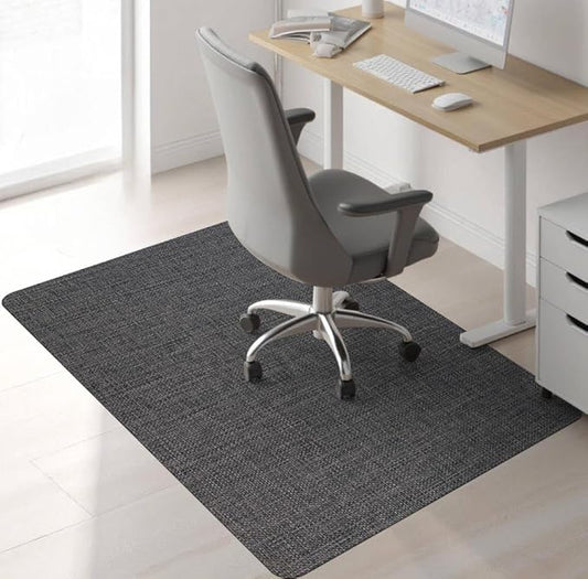 Sycoodeal Office Chair Mat for Hardwood & Tile Floor, 40" x 48" Computer Gaming Chair Mat for Rolling Chairs Non-Curve, Anti-Slip, Heavy Duty Floor Protector for Home Office (Dark Coffee)