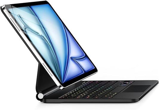 for iPad Air 11 inch Case with Keyboard (M4/M3/M2,2026/ 2025/2024), iPad Pro 11 (4th/3rd/2nd/1st Gen) & Air 5/4th,Magic-Style Magnetic Case Keyboard with 7-Color Backlight, Multi-Touch Trackpad