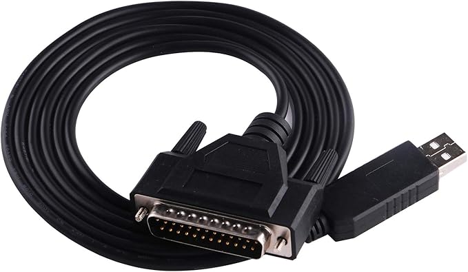 USB RS232 to DB25 Serial Adapter Cable for Fanuc CNC DNCLINK Configuration Copy Setting,Compatible wiith Windows,Linux,MAC OS,FT231XS Chip Inside