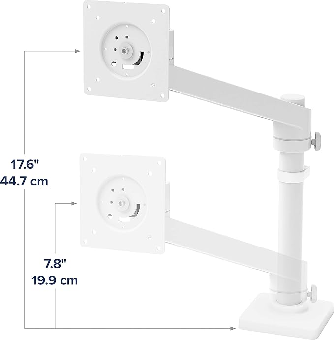 Ergotron – NX Single Monitor Arm, VESA Desk Mount – for Monitors Up to 34 Inches, 0 to 18 lbs – White