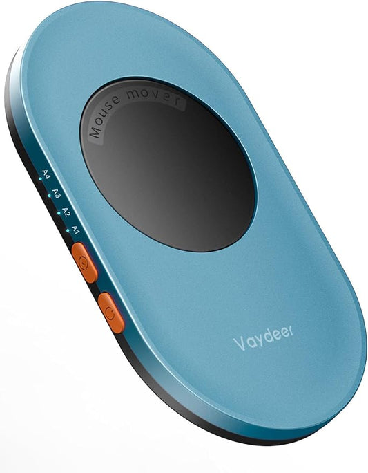 Vaydeer Ultra Slim Mouse Mover, Air 3 Mouse Jiggler with Adjustable Interval Timer, Undetectable & Noiseless, Simulates Realistic Movement, Driver-Free Shaker for Keeping The PC Active(Light Blue)