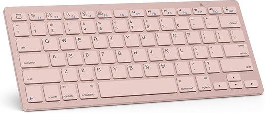 OMOTON Bluetooth Keyboard Compatible with iPad A16 11th 10th Generation, iPad 10.2 (9th/8th/7th), iPad Pro 13/12.9/11 inch, iPad Air/Mini and More iOS Devices, Pink