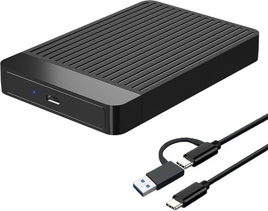 500GB Ultra Slim Portable External Hard Drive 2.5'' HDD USB 3.1 Type-C Storage for PC, Mac, Laptop