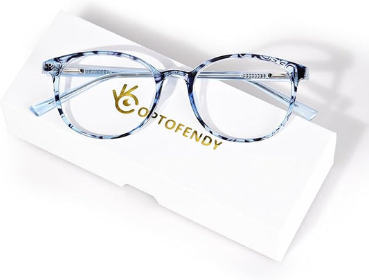OPTOFENDY Blue Light Glasses for Women, TR90 Fashion Blue Light Blocking Glasses for Computer