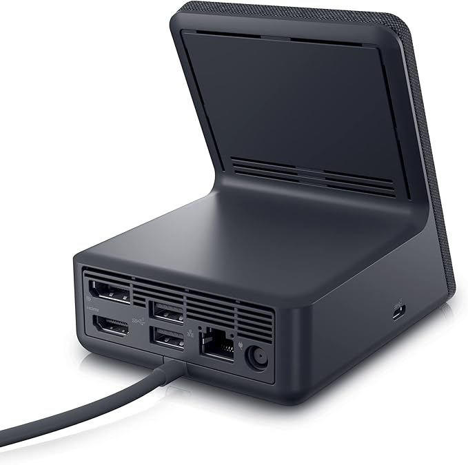 Dell HD22Q Dual Charge Docking Station, Qi Wireless Charging (USB-C, DisplayPort, HDMI, 4X USB, RJ45) Black