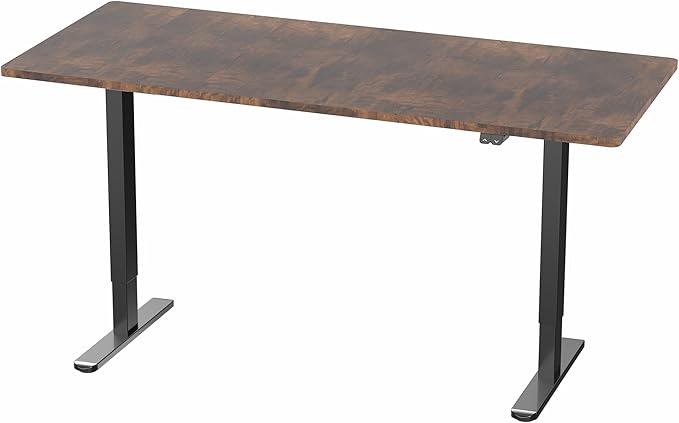 VIVO Electric 71 x 30 inch Stand Up Desk, Height Adjustable, Rustic Vintage Brown Top Black Frame, Home and Office Furniture Sets, DESK-KIT-0B7N
