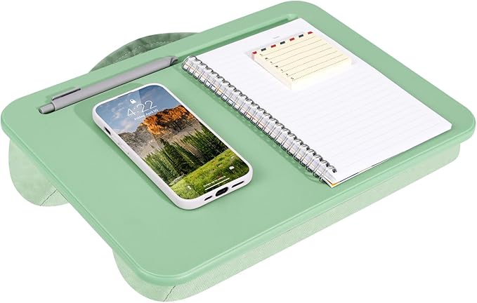 LAPGEAR Compact Lap Desk – Fits Up to 14″ Laptops – Sage Green – Style No. 43121