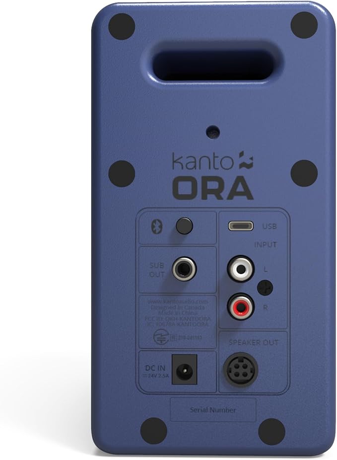 Kanto ORAMU 100W Powered Reference Desktop Computer Speakers with Bluetooth 5.0 and USB-C Input | Bi-Amplified | 100 Hz Automatic Crossover | Pair | Indigo (Renewed)