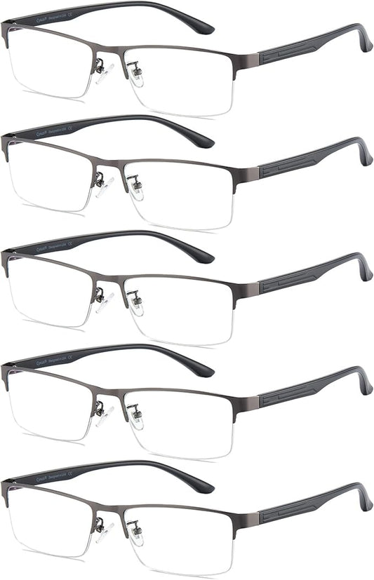 Cyxus Blue Light Blocking Glasses for Men Woman Semi Rim Computer Gaming Office Study Eyeglasses with UV Protection 8001