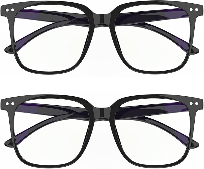 Oversized Square Blue Light Blocking Glasses for Women and Men - Gaming & Computer Anti-Fatigue