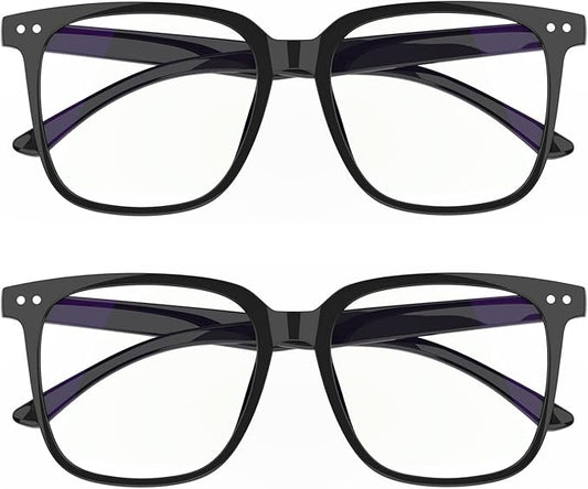 Oversized Square Blue Light Blocking Glasses for Women and Men - Gaming & Computer Anti-Fatigue