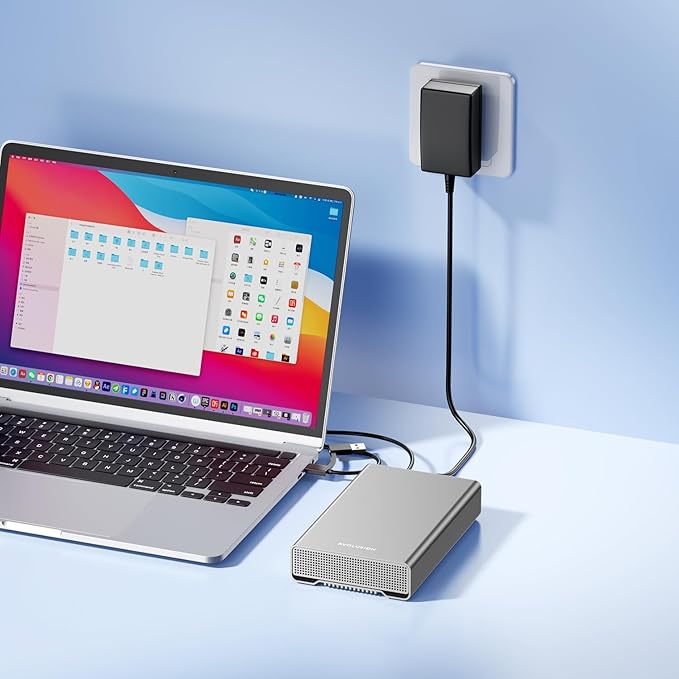Avolusion PRO-G2 14TB USB 3.2 Gen 2 (10Gbps) USB-C External Hard Drive for Windows/MacOS (Silver)