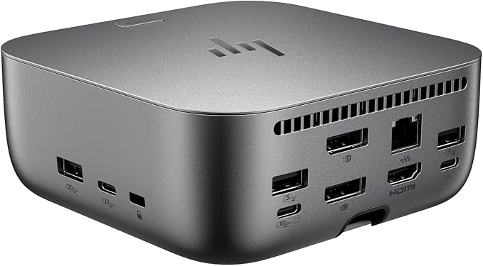 HP 180W G6 Thunderbolt 4 Ultra Dock Port Replicator Bundle w/DKZ Hub (Universal Thunderbolt/USB-C Docking Station, Single Cable for Charging, Data Transfers to Any Brand Laptop) 9X481UT#ABA