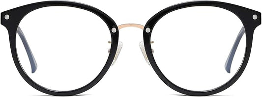 SOJOS Retro Round TR90 Blue Light Reading Glasses Womens Mens Readers Computer Glasses Eyewear Frame SJ9001