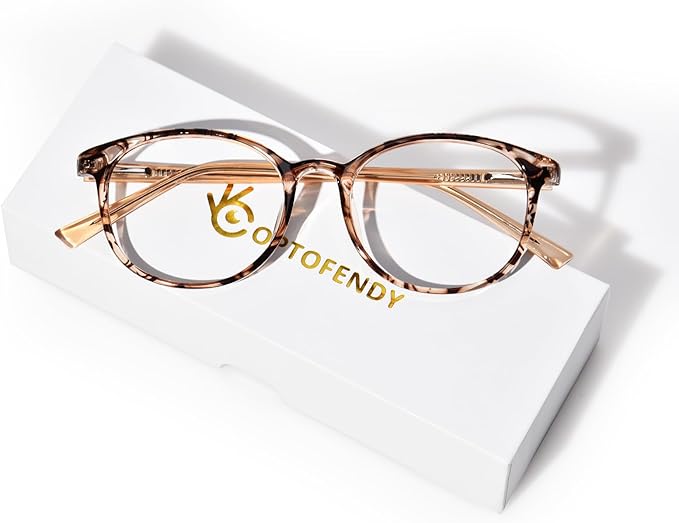 OPTOFENDY Blue Light Glasses for Women, TR90 Fashion Blue Light Blocking Glasses for Computer