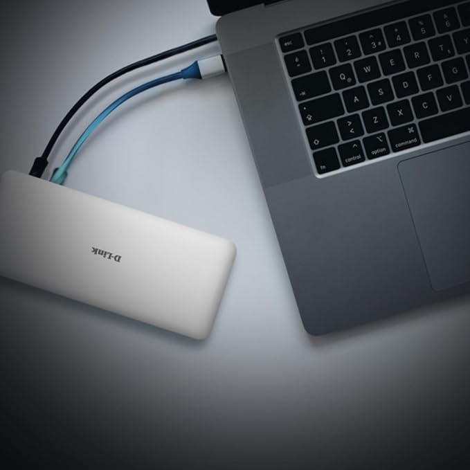 D-Link 9-in-1 USB4 Docking Station with Dual 8K DisplayPorts, Triple Monitor Support, Ethernet up to 2.5Gb, USB4 up to 40GB, up to 100W Power Delivery, microSD Reader, Hub, Dock, PC, Mac (DUF-901)