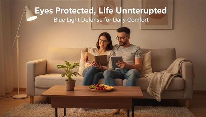 AOSM Blue Light Glasses for Men & Women,Gaming glasses Anti-Glare UV400 Protection,Blue Light Blocking to Relieve Eye Strain