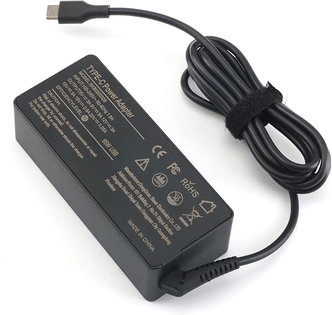 Universal USB Type C 65W 45W Laptop Charger Compatible with Lenovo Dell Hp Acer chromebook Asus Samsung Sony Computer Charger Fast Charging Type C AC Adapter Power Cord Supply