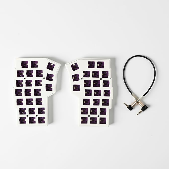 YMDK Split Keyboard Corne V4.1 46 Keys Ergonomic Hotswappable 40% Layout 3D PLA RGB QMK Vial All Key Programmable Mini Independent Gaming Keyboard Kit