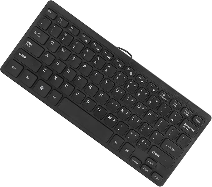 Mini Keyboard, USB Wired Multimedia Kaypad Compact Ergonomic Keyboard with 1.1M Cable, Strong Durability, Portable Laptop Accessories K1000