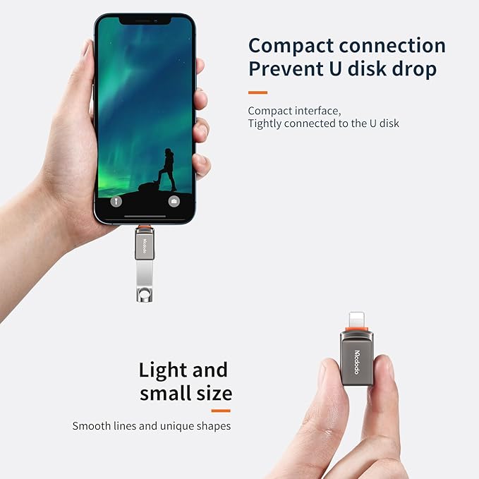 mcdodo Lightning Male to USB3.0 Female Adapter OTG Cable,USB Camera Adapter OTG Data Sync Cable 2 Pack Support Camera Card Reader for iPhone Mouse and Keyboard Hub,Piano Converter,USB Disk Connection