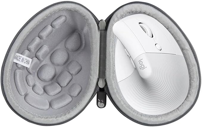 Hermitshell Hard Travel Case for Logitech Lift Vertical Ergonomic Mouse (Gray, Case for Right-Handed Mouse)