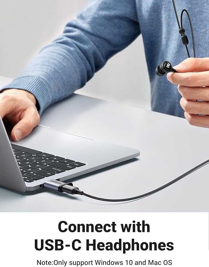 UGREEN 10Gbps USB C Female to USB Male Adapter 2 Pack, Type C to USB A Charger Cable Converter Compatible with Apple Watch iPhone 15 14 13 AirPods 3 MacBook Samsung Galaxy Note Google Pixel etc Gray