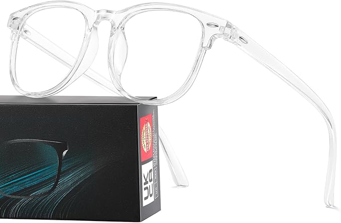 Okany Blue Light Blocking Glasses for Women Men Woman Black Computer Screen Filter Gaming Glasses Womens Mens 99.9% Blue Light Blocker Round Fashion Eye Glasses
