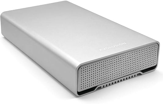 Avolusion PRO-G1 Series 14TB USB 3.2 Gen 2 (10Gbps) USB-C External Hard Drive w/USB HUB for Windows or MacOS Desktop PC/Laptop (Silver) (Renewed)