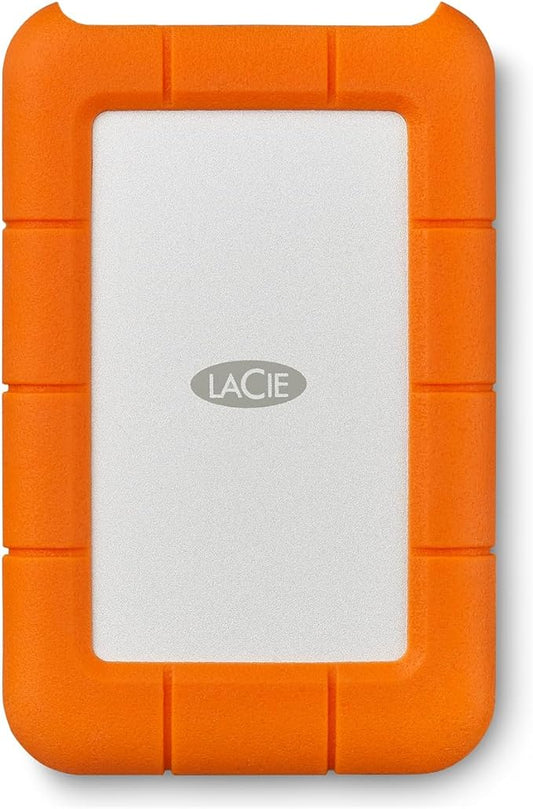 LaCie (LAC9000633) Rugged Mini 4TB External Hard Drive Portable HDD – USB 3.0 USB 2.0 Compatible, Drop Shock Dust Rain Resistant Shuttle Drive, For Mac And PC Computer Desktop and Laptop, Orange