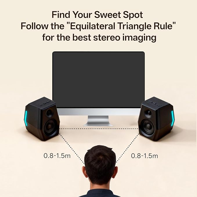 Sanyun SW209 36W Immersive Gaming Speakers with DSP 3 Sound Modes, 24bit USB DAC & Bluetooth 5.2, 2.0 RGB PC Multimedia Speakers for Desktop Monitor Laptop (Game/Movie/Music, Black)