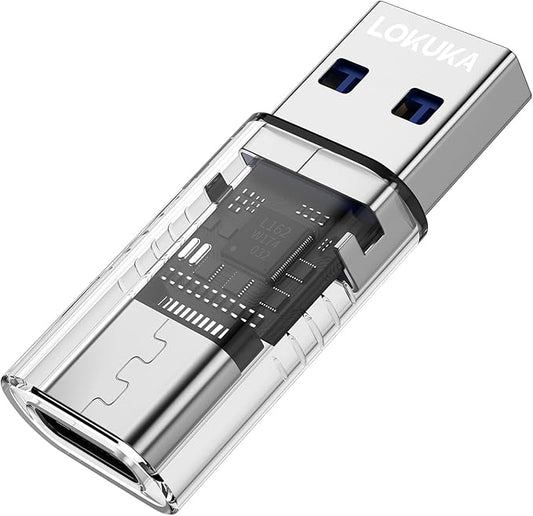 USB C Female to USB Male Adapter, Double-Side 3.0 5Gbps USB A to Type C Converter with Built-in Chip for Laptop, PC, Car to Flash Disk, USB C Headphones, Mobile, Pad