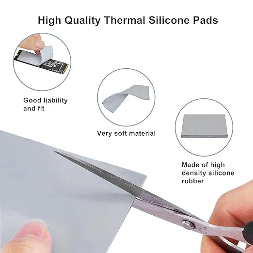 Thermalright Thermal Pad 0.5mm 12.8 W/mK, 85x45x0.5mm, Non Conductive Highly Efficient Heat Resistance, Odyssey Silicone Thermal Pads for PC PS5 PS4 Laptop Heatsink GPU/CPU/SSD/IC/VRAM/LED Cooler