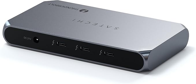 Satechi Thunderbolt 4 Dock Slim Hub Pro, USB C 100W Charging, Single 8K or Dual 4K Display, 4 Thunderbolt 4 Ports, USB 3.2 Gen2, for Mac/Windows, MacBook Air/Pro M5/M4, Dell, Surface, Lenovo