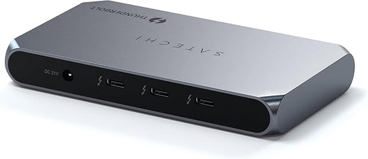 Satechi Thunderbolt 4 Dock Slim Hub Pro, USB C 100W Charging, Single 8K or Dual 4K Display, 4 Thunderbolt 4 Ports, USB 3.2 Gen2, for Mac/Windows, MacBook Air/Pro M5/M4, Dell, Surface, Lenovo