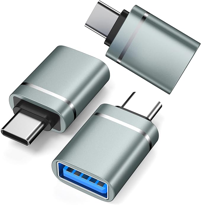 USB C to USB Adapter 3-Pack USB C Male to USB 3.0 Female Adapter Compatibllity for iMac 2021 for iPad Pro 2021 for MacBook Pro 2020 for MacBook Air 2020 and Other Type C or Thunderbolt 3 Devices gray