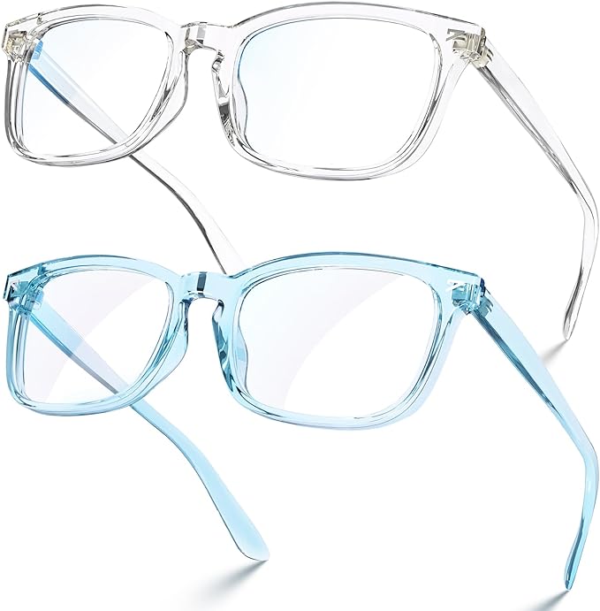 VISOONE Blue Light Blocking Glasses Square with Anti Computer Glare for Gaming Women and Men MONTANA