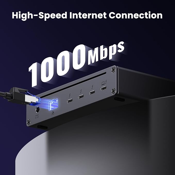 UGREEN Thunderbolt 4 Dock 8-in-1 40Gbps TB4 Hub 3 x TB 4 Dual 4K@60Hz or Single 8K Display, 85W Charging, Gigabit Ethernet, 3 x USB A 3.2. Revodok Max 208 for Mac M1/M2/M3/M4 Pro/Max