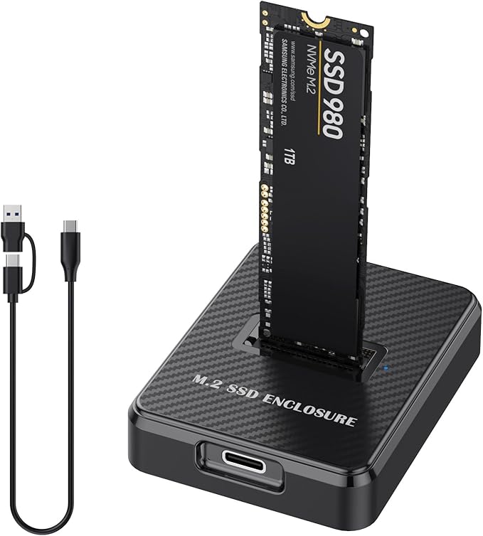 M.2 NVMe & SATA to USB C Docking Station, M2 SSD to USB A Reader Adapter for Both M.2 (M Key, B+M Key) NVMe NGFF SATA Dock, Size for 2280 2260 2242 2230 sata ssd Based SSD to USB Adapter 10Gbps