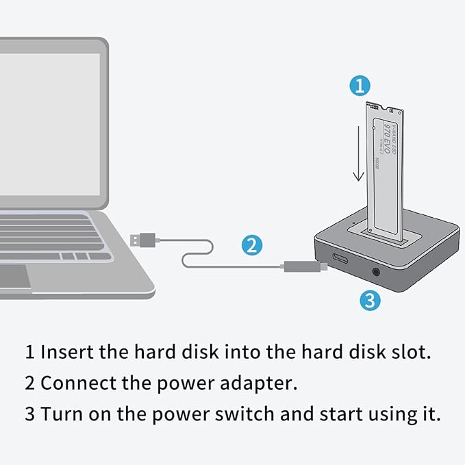 ACASIS NVME to USB Docking Station, Aluminium Alloy Housing Fast Heat Dissipation, M.2 to USB Adapter 10Gbps, NVME SSD Reader Adapter Support M.2 (M Key) NVMe SSD and (B+M Key) (Green)