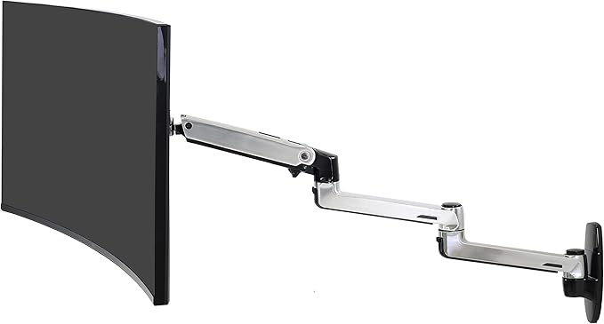 Ergotron – LX Monitor Arm Extension – Add-on for LX Desk and LX Wall Monitor Arms, LX Keyboard Arm – Polished Aluminum