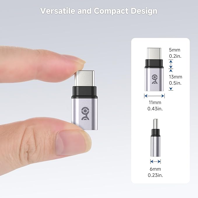 Cable Matters 2-Pack USB C Extender Adapter, Up to [4K@240Hz Video, 240W Charging, 40Gbps Data Transfer], USBC Female to USBC Male Adapter, USB Type C Extender