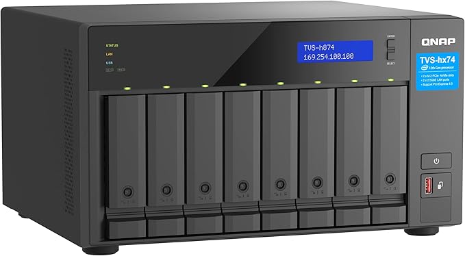 QNAP TVS-h874-i5-32G Intel Core i5 Processor, 32 GB RAM, PCIe Gen 4 expandability NAS for virtualization applications