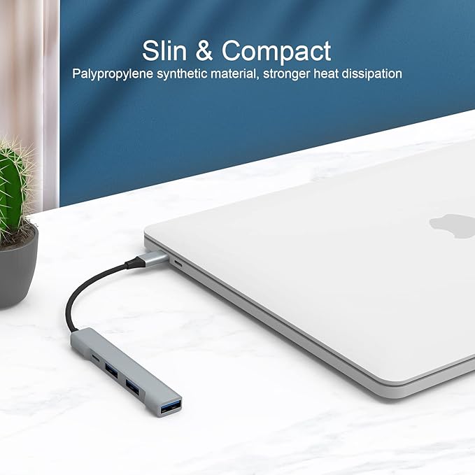 Lightning to USB Hub [Apple MFi Certified] 4-in-1 USB OTG Hub with 3 USB3.0 Port and Fast Charging Port for iPhone/iPad Compatible with Microphones/Flash Drive/Keyboard/Mouse/Sound Card