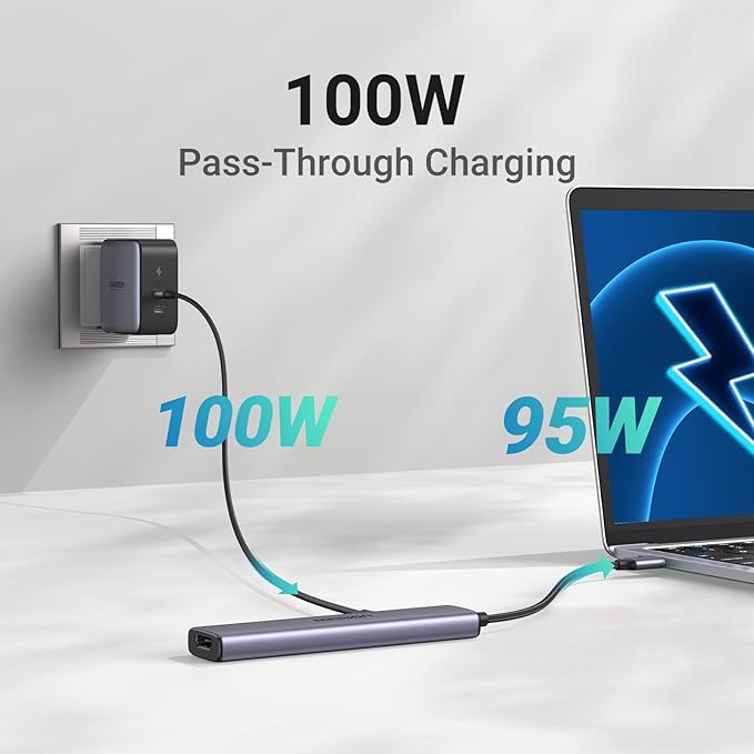 UGREEN USB C Hub 5 in 1 Multiport Adapter Revodok 105 4K HDMI, 100W Power Delivery, 3 USB-A Data Ports, USB C Dongle for MacBook Pro/Air, iPad Pro, iMac, iPhone 16 Pro/Pro Max, XPS, Thinkpad