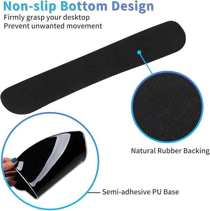 Ergonomic Mouse Pad with Wrist Support Gel Mouse Pads and Upgrade Keyboard Wrist Rest Pad Set, Coasters Non-Slip PU Base Mouse Mat for Office Gaming Computer Laptop Home, Flower Elephant