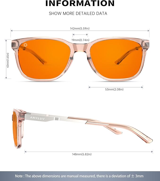 ANYLUV Blue Light Glasses for Men, Lightweight Computer Gaming Glasses, Stylish Anti Eyestrain Blue Light Blocking Men
